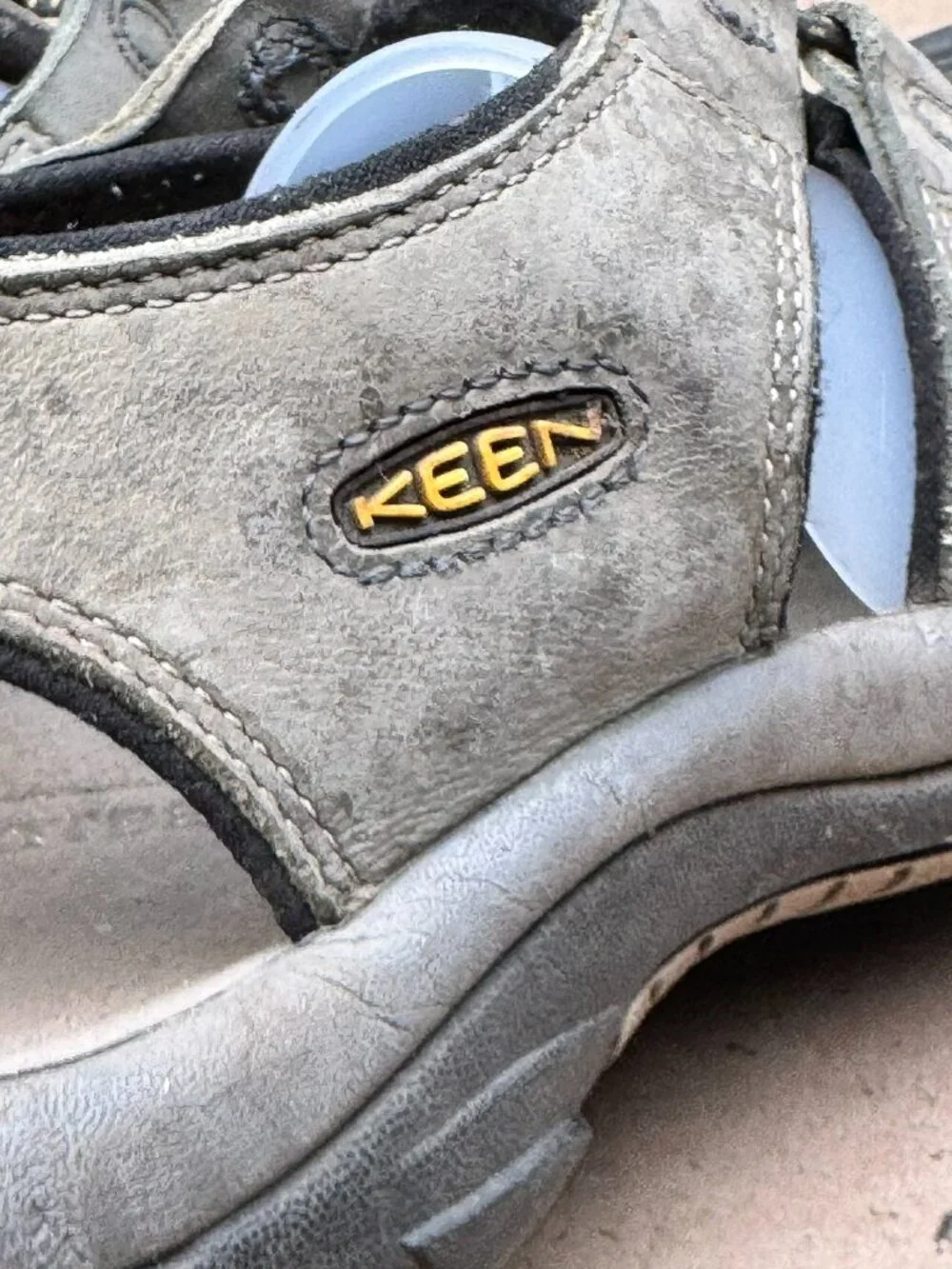 Keen Men's Gray Leather Hiking Sandals Size US 9